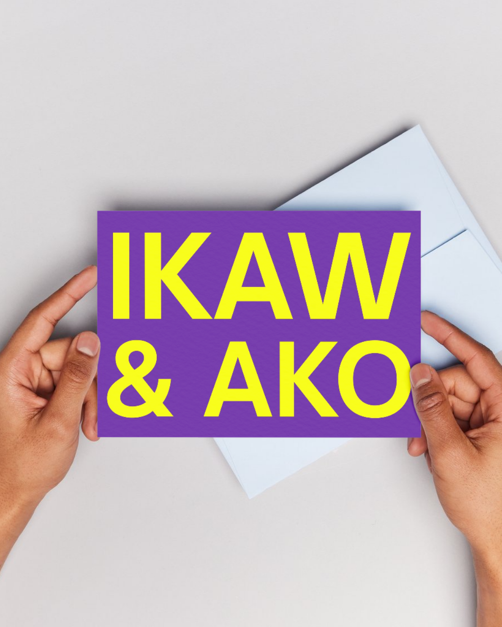 Postcard "IKAW & AKO" - you and me
