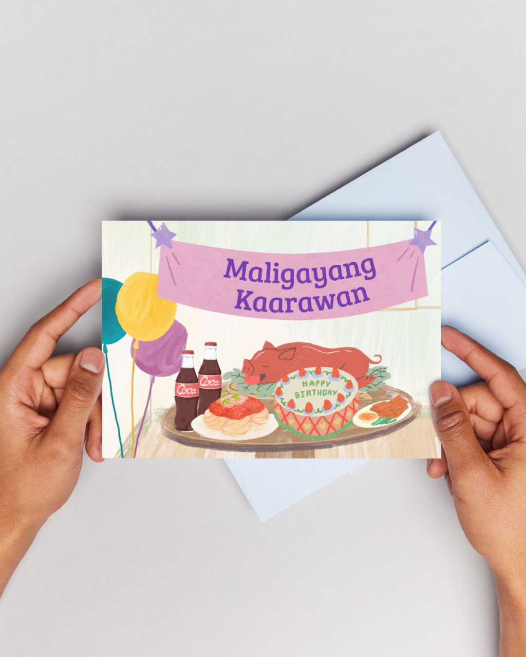 Postcard MALIGAYANG KAARAWAN (handa) - happy birthday